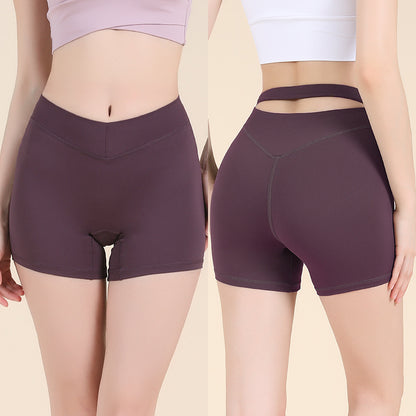 Womens Drawstring Yoga Fitness Shorts
