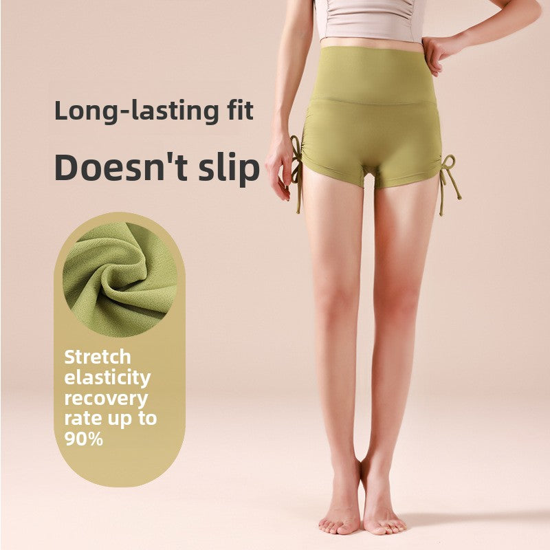 Womens Drawstring Yoga Fitness Shorts
