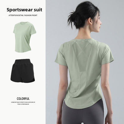 Womens Elastic Quick-Dry Sportswear Set