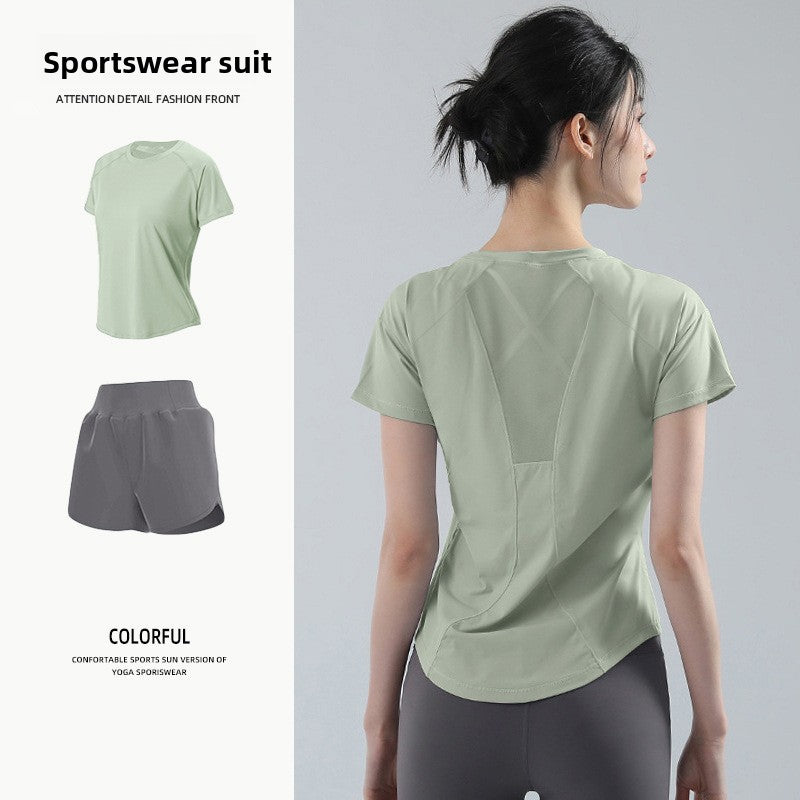 Womens Elastic Quick-Dry Sportswear Set