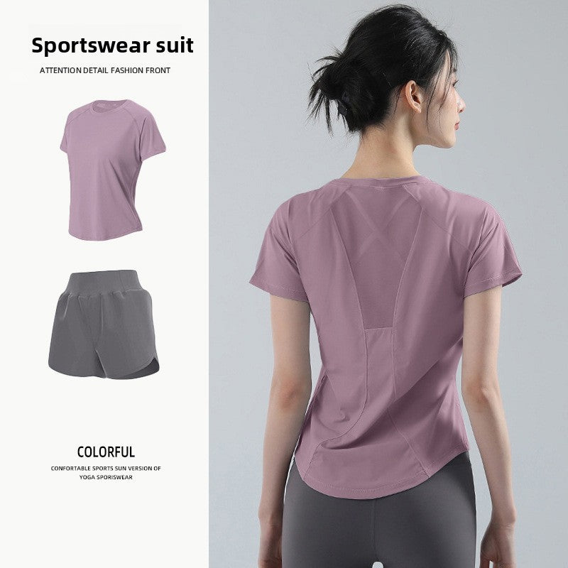 Womens Elastic Quick-Dry Sportswear Set