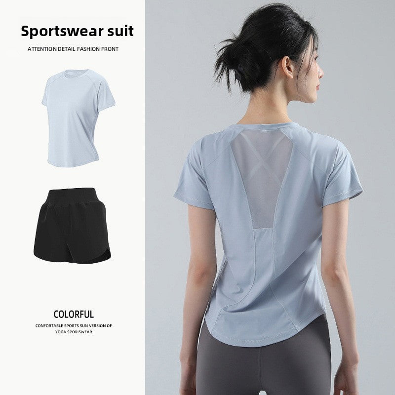 Womens Elastic Quick-Dry Sportswear Set