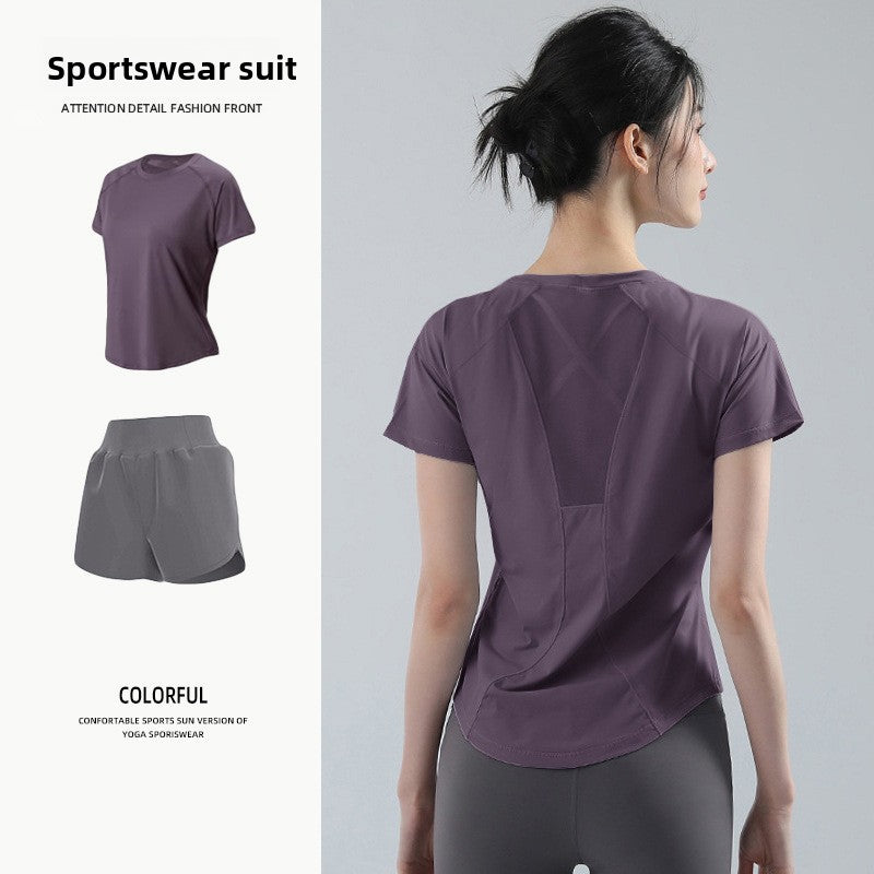 Womens Elastic Quick-Dry Sportswear Set