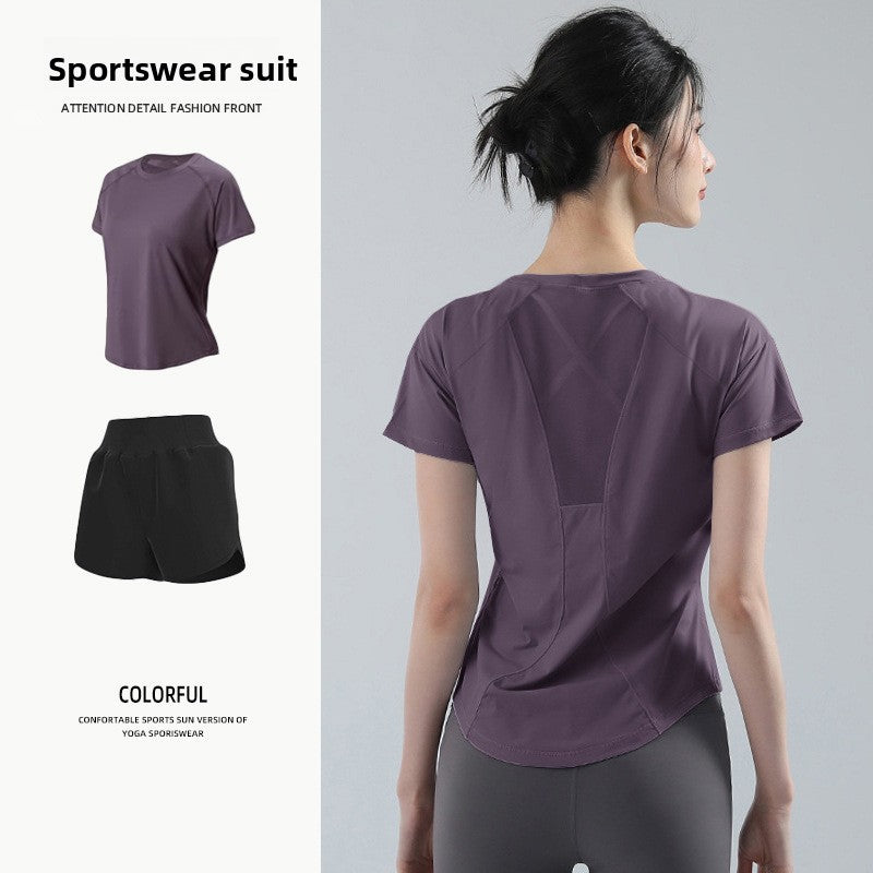 Womens Elastic Quick-Dry Sportswear Set