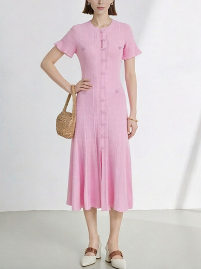 Womens Elegant Knit Maxi Dress