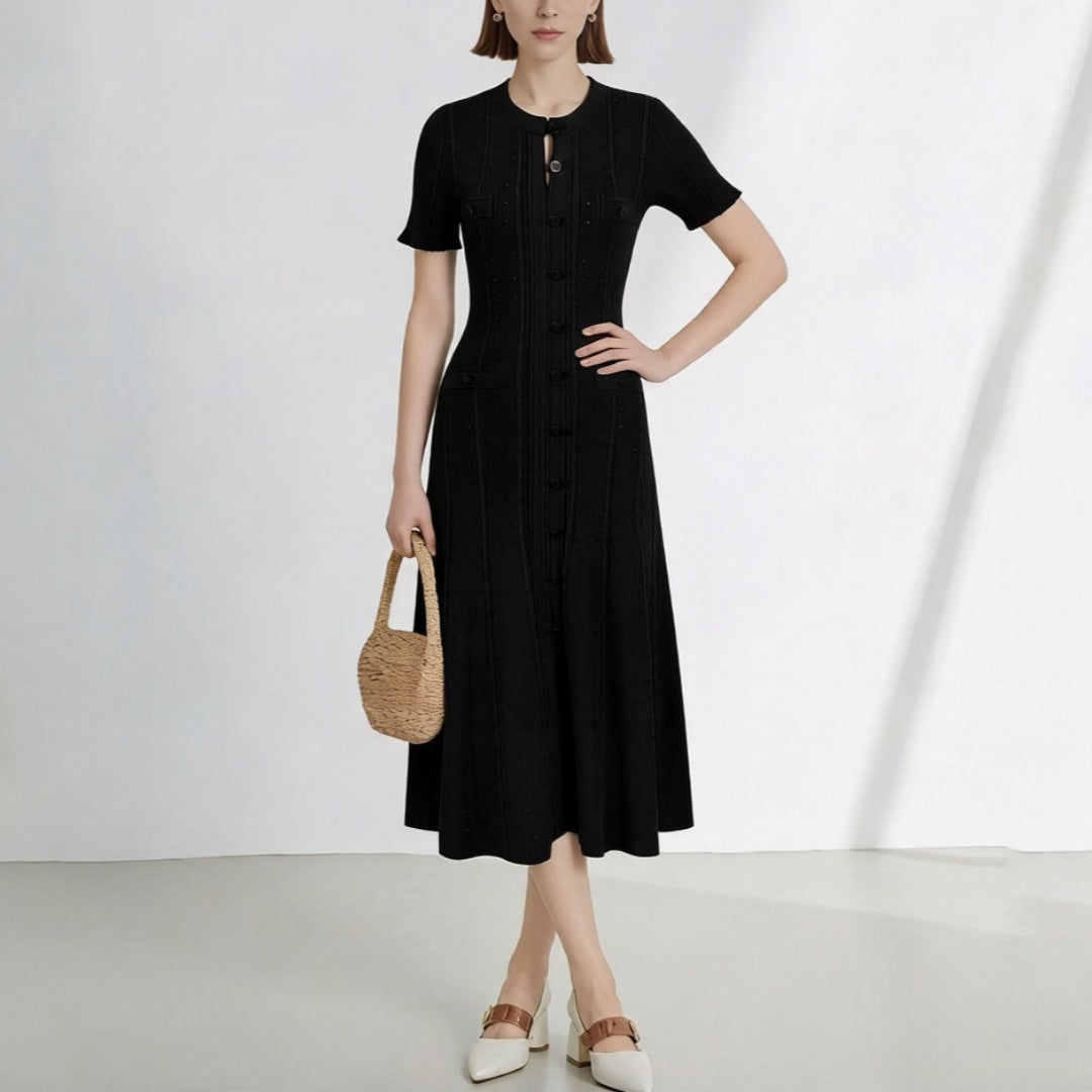 Womens Elegant Knit Maxi Dress