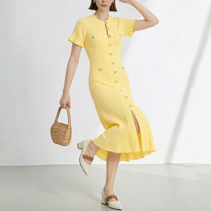 Womens Elegant Knit Maxi Dress