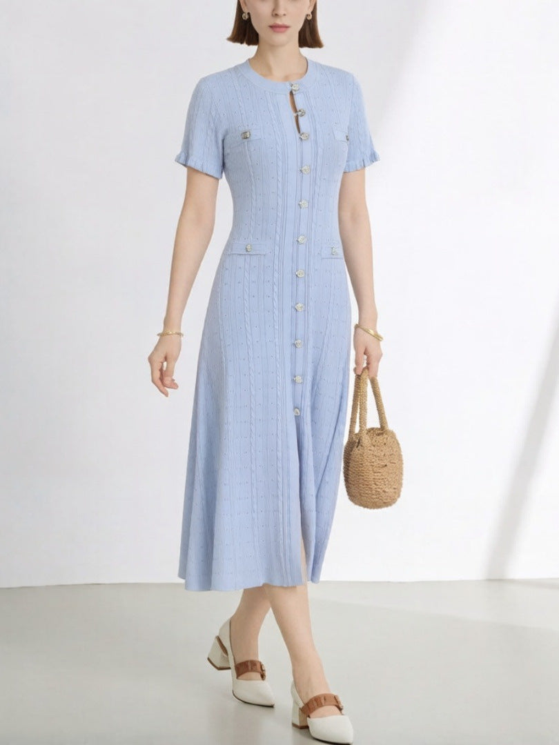 Womens Elegant Knit Maxi Dress