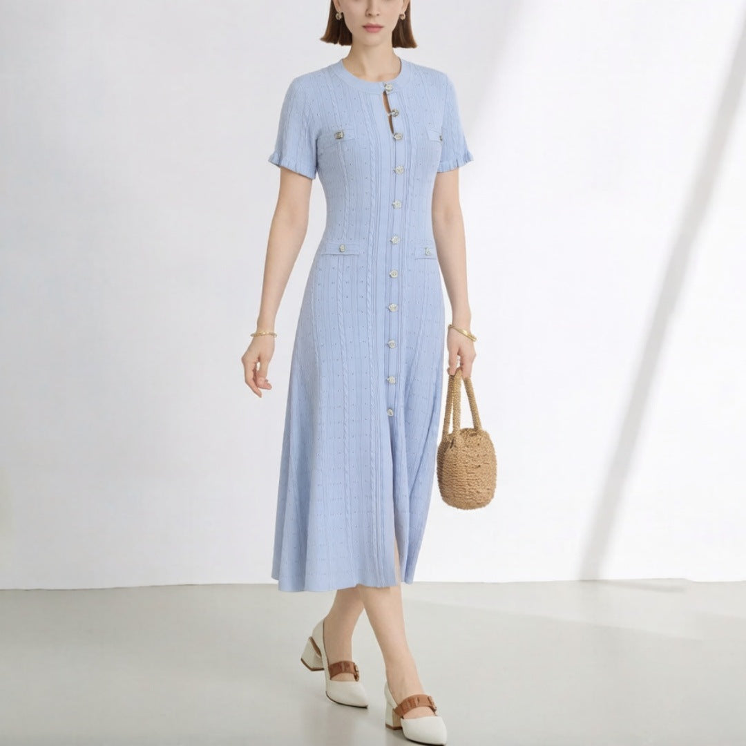 Womens Elegant Knit Maxi Dress