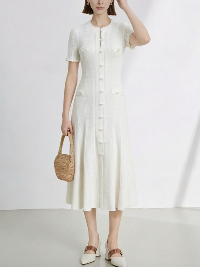 Womens Elegant Knit Maxi Dress