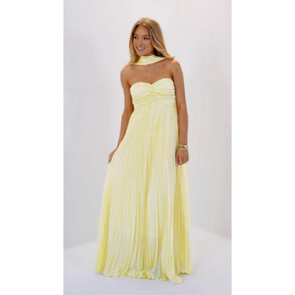 Womens Elegant Pleated Dress