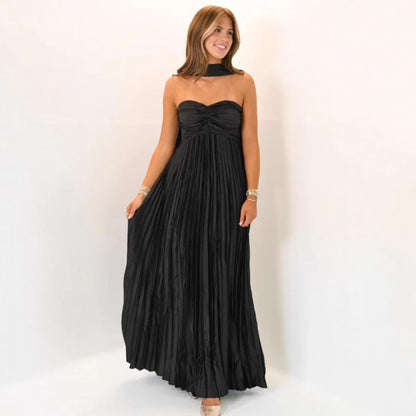 Womens Elegant Pleated Dress
