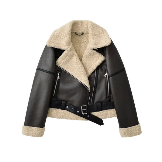 Womens Faux Leather Jacket