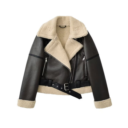 Womens Faux Leather Jacket