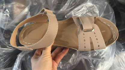 Womens Fish Mouth Velcro Sandals Casual Wedge Heel
