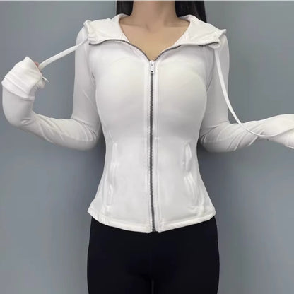 Womens Fitness Yoga Jacket Long Sleeve Sports Top