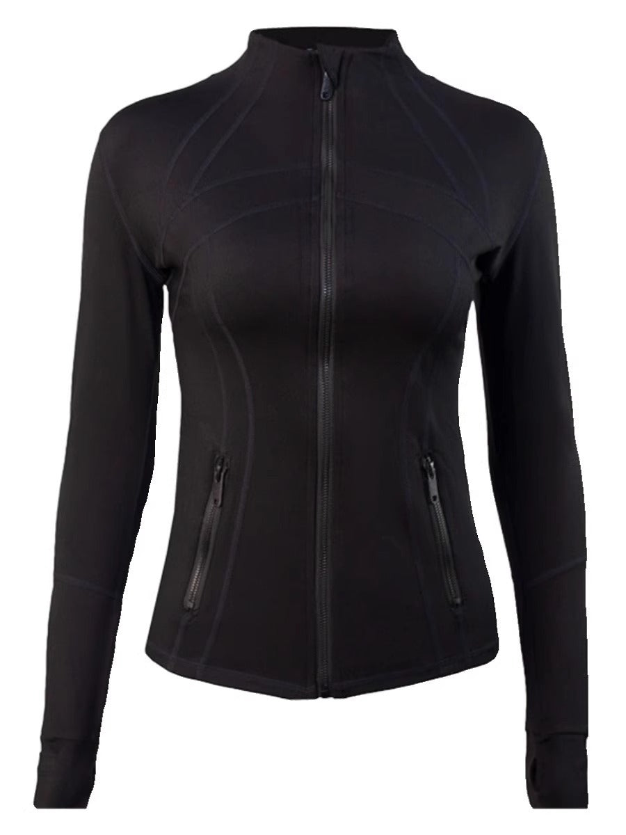 Womens Fitness Yoga Jacket Long Sleeve Sports Top