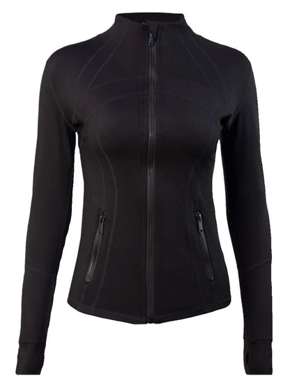Womens Fitness Yoga Jacket Long Sleeve Sports Top
