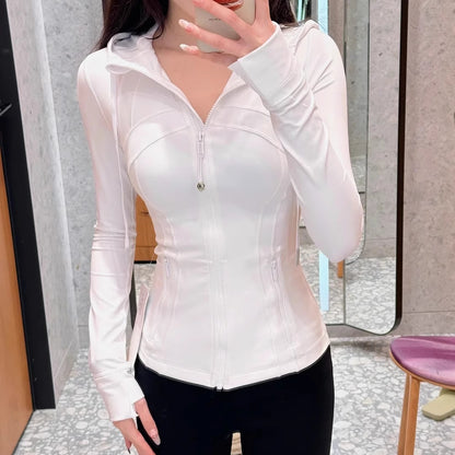 Womens Fitness Yoga Jacket Long Sleeve Sports Top