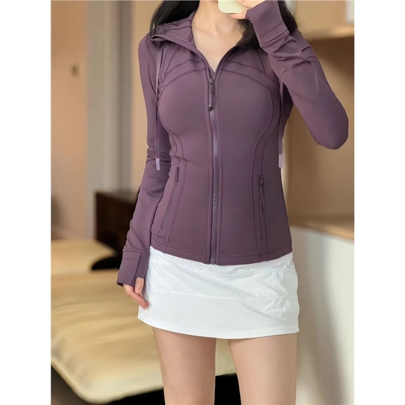 Womens Fitness Yoga Jacket Long Sleeve Sports Top