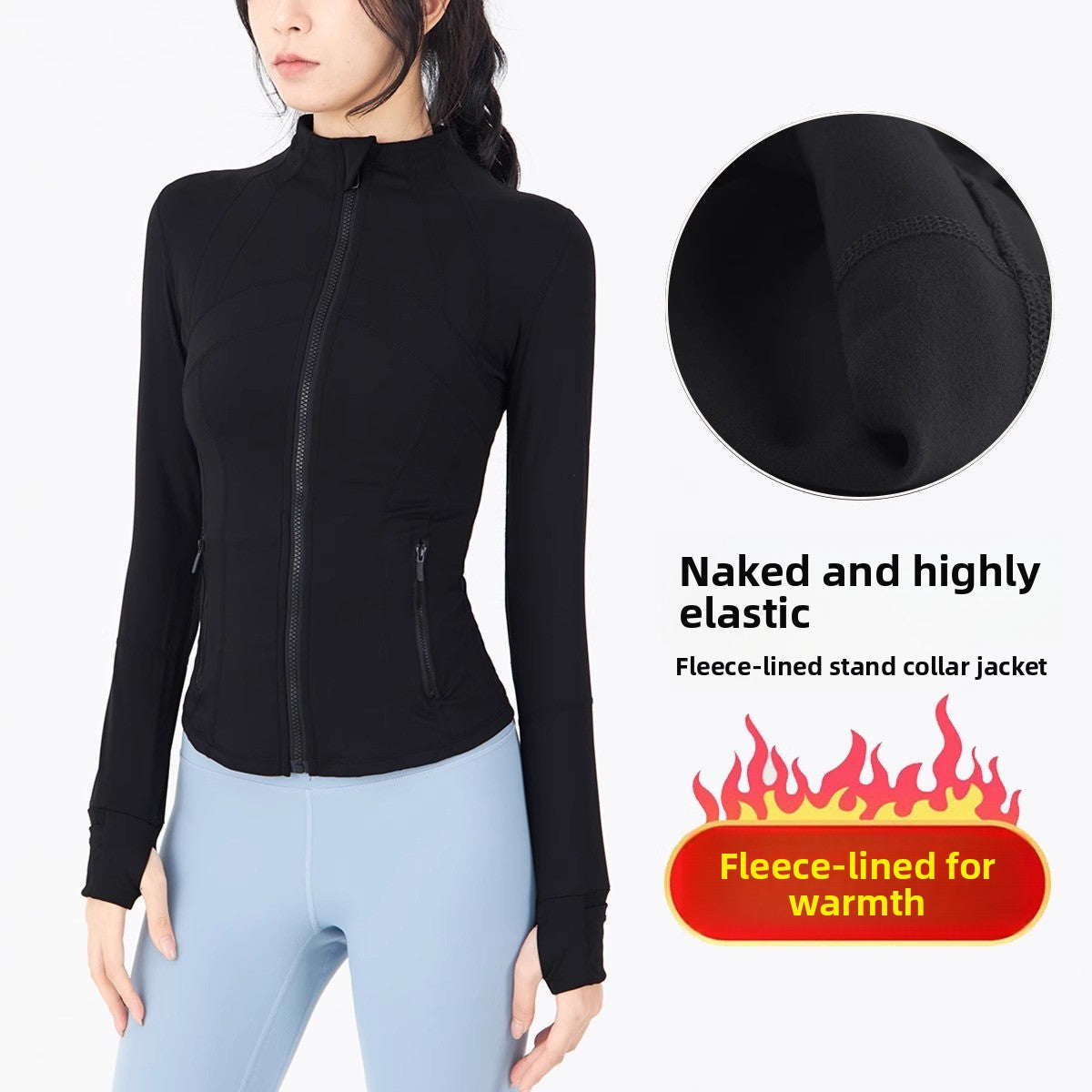 Womens Fitness Yoga Jacket Long Sleeve Sports Top