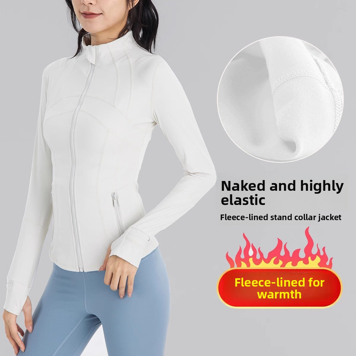 Womens Fitness Yoga Jacket Long Sleeve Sports Top