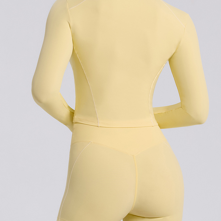 Womens Fitness Yoga Top with Zipper