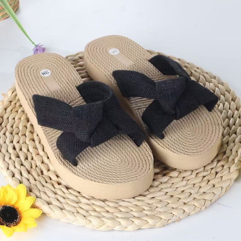 Womens Flat Sandals with Bowknot