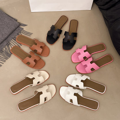 Womens Flat Slide Sandals