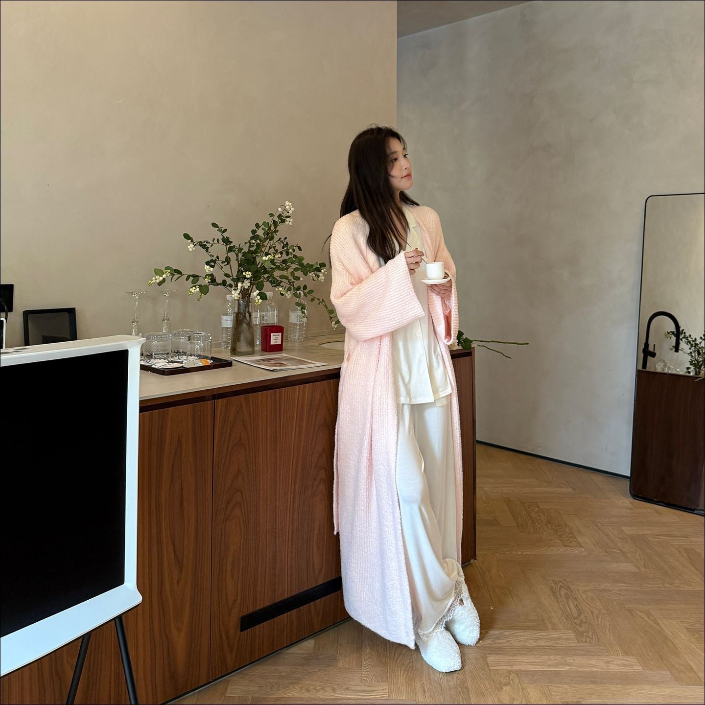 Womens Fleece Lined Pajama Set