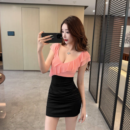 Womens Floral Mesh Dress