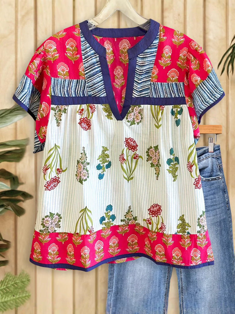 Womens Floral Print Casual Shirt