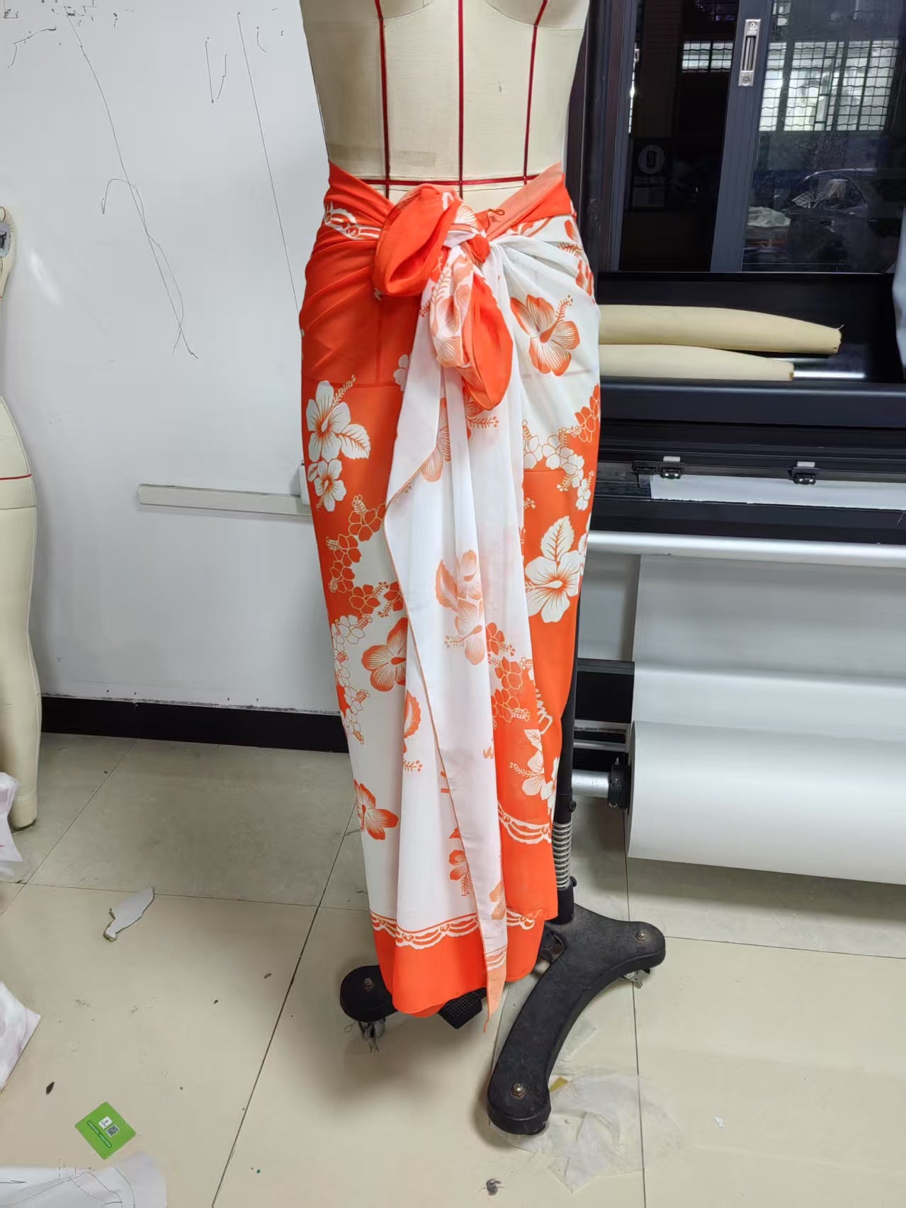 Womens Floral Print Chiffon Beach Skirt