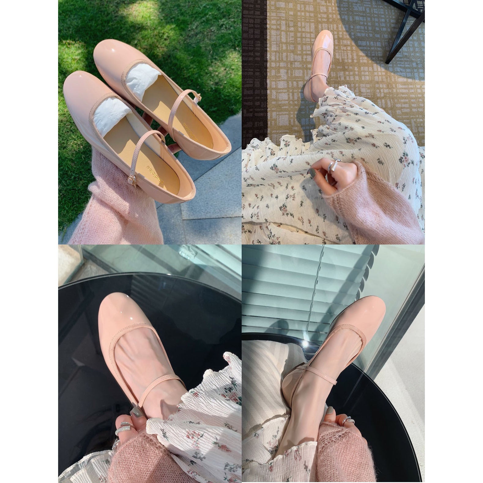 Womens French Style Flat Sole Mary Jane Loafers