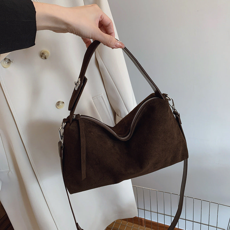 Womens Frosted Leather Crossbody Bag