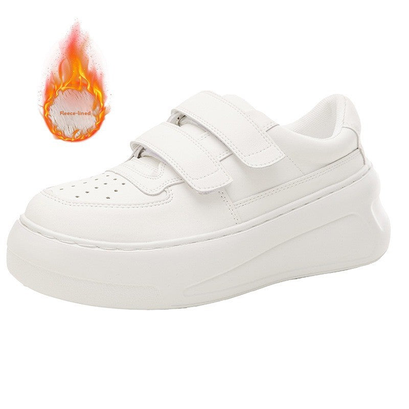 Womens Genuine Leather Velcro Casual Shoes