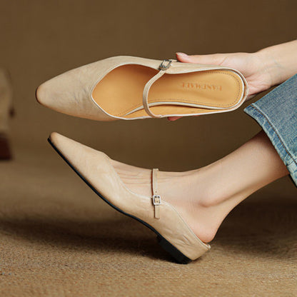 Womens Genuine Leather Wedge Sandals