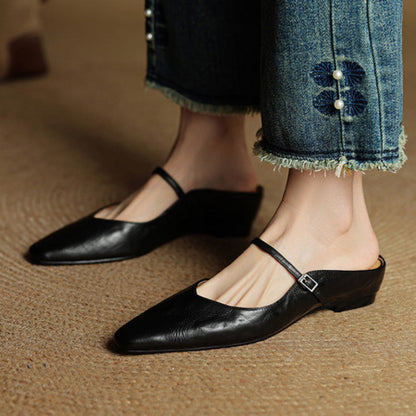 Womens Genuine Leather Wedge Sandals