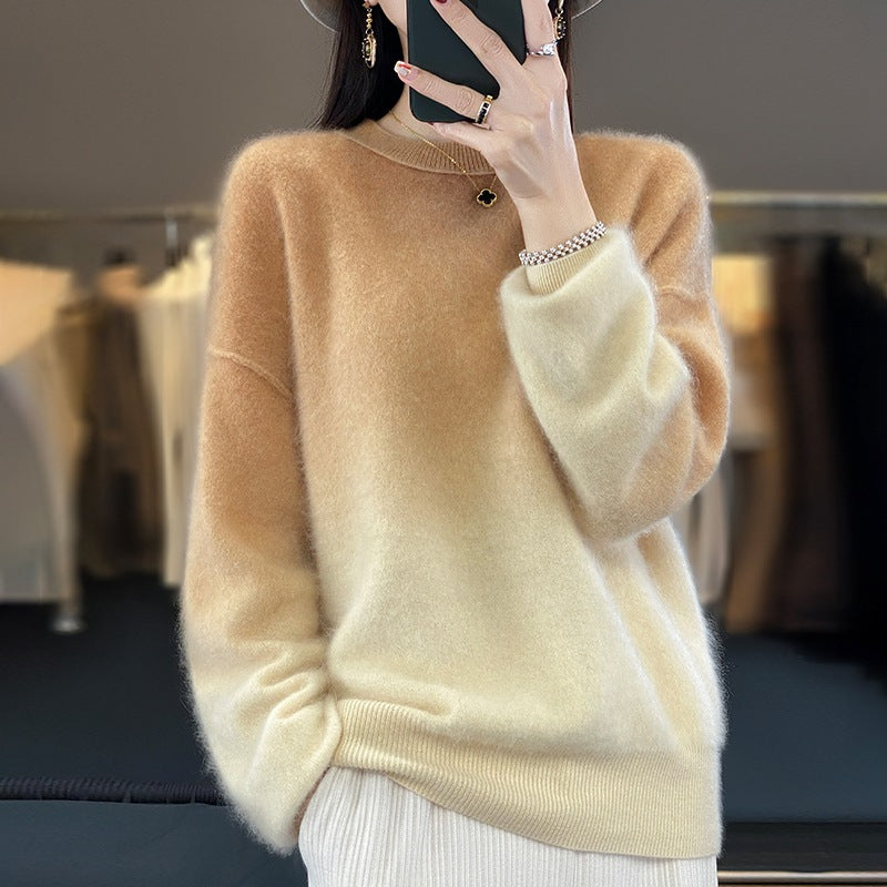 Womens Gradient Cashmere Sweater