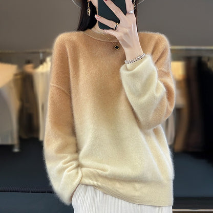 Womens Gradient Cashmere Sweater