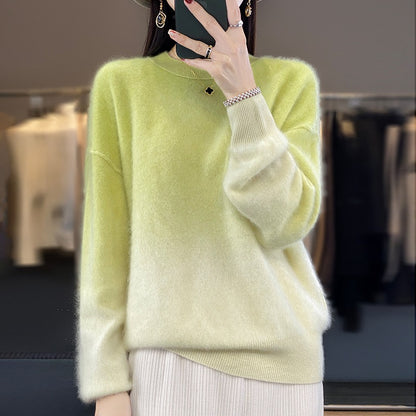 Womens Gradient Cashmere Sweater
