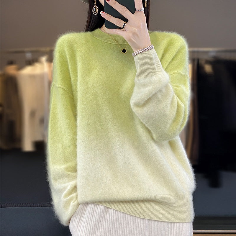 Womens Gradient Cashmere Sweater