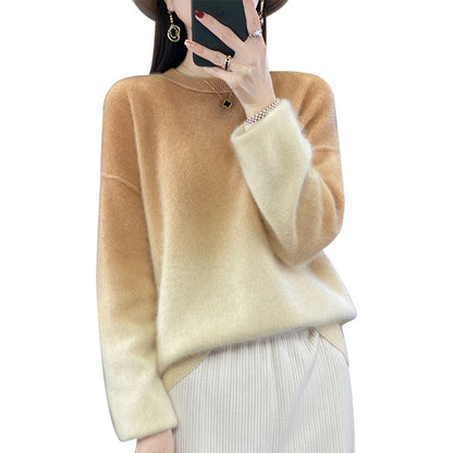 Womens Gradient Cashmere Sweater