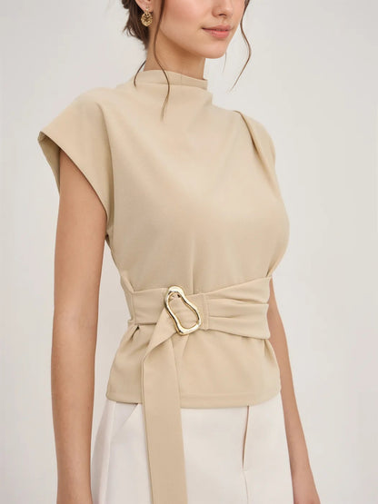 Womens Half High Collar Top