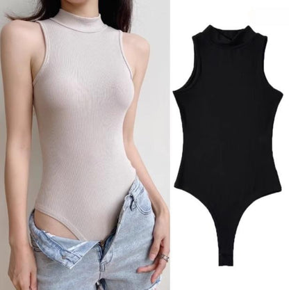 Womens Half Turtleneck Sleeveless Top