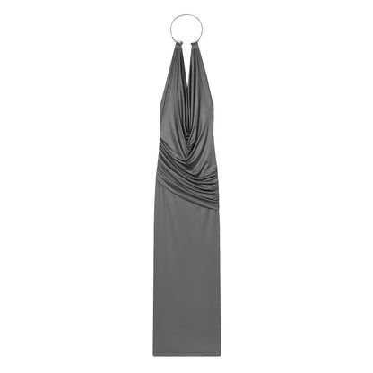 Womens Halter Neck Long Dress