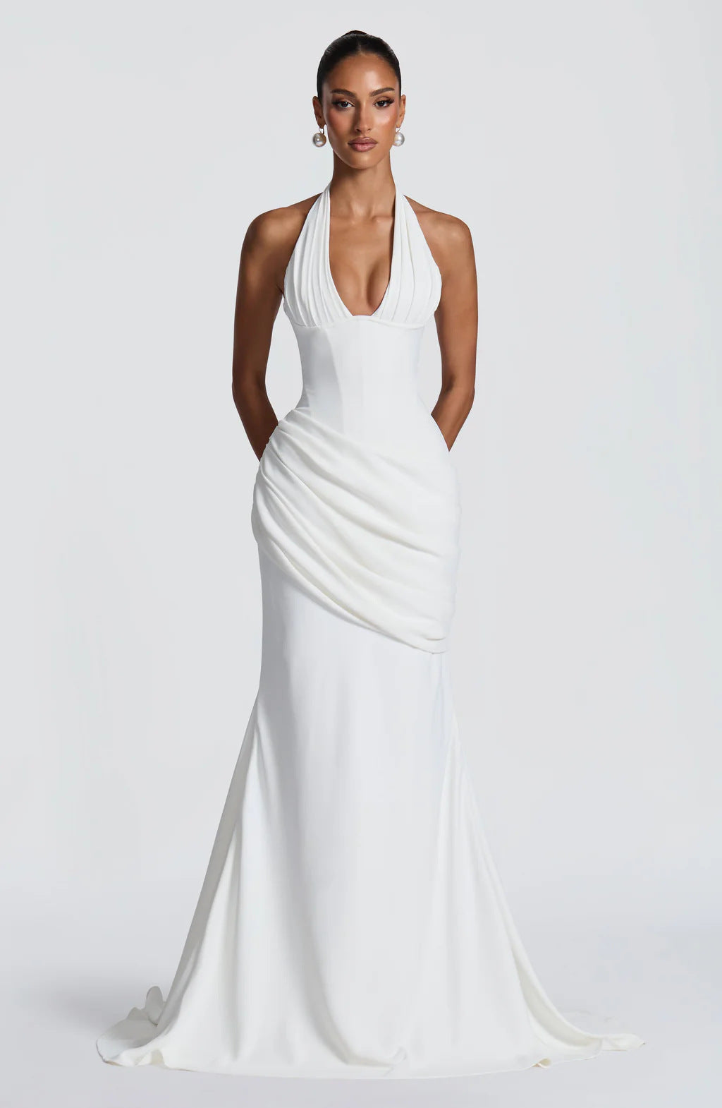 Womens Halter Neck Long Dress