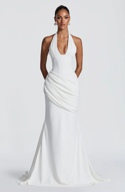 Womens Halter Neck Long Dress