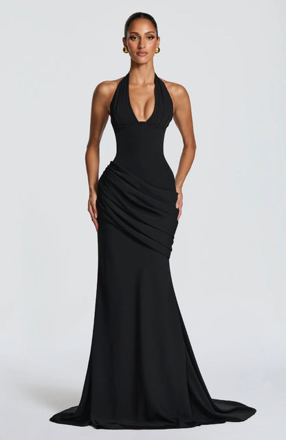 Womens Halter Neck Long Dress