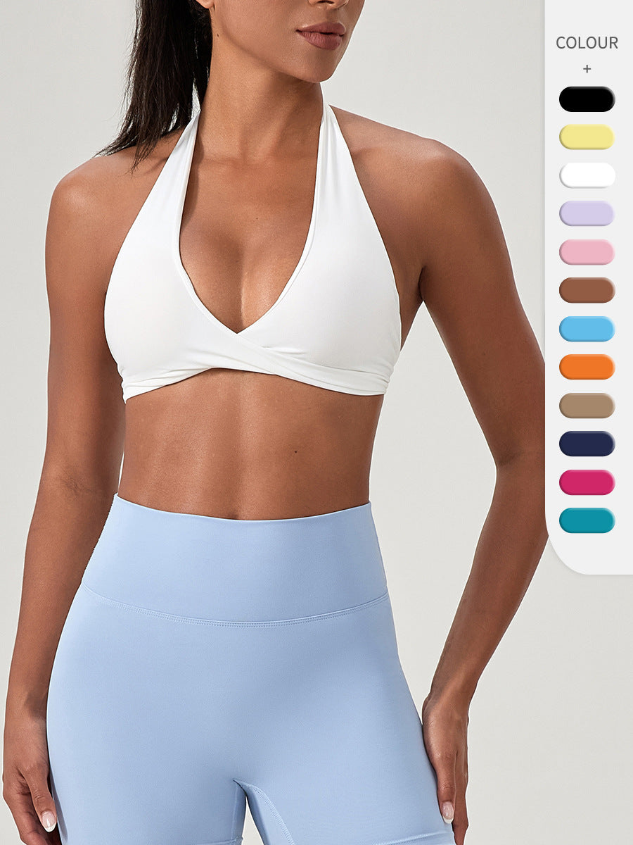 Womens Halter Neck Yoga Bra